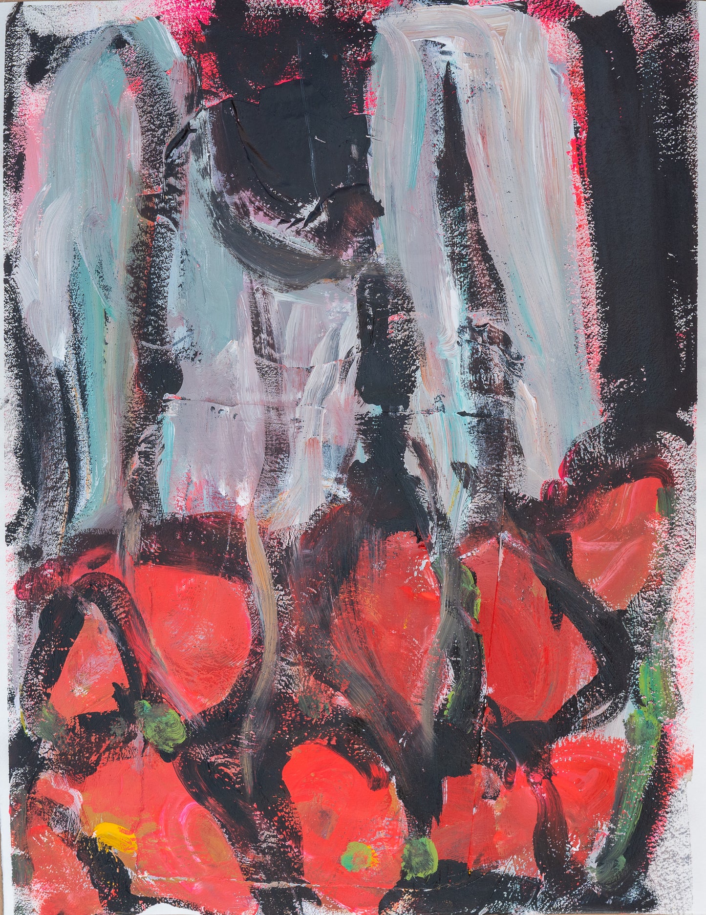 "Apfeltüte" - Acryl auf Büttenpapier von Margit Heuser