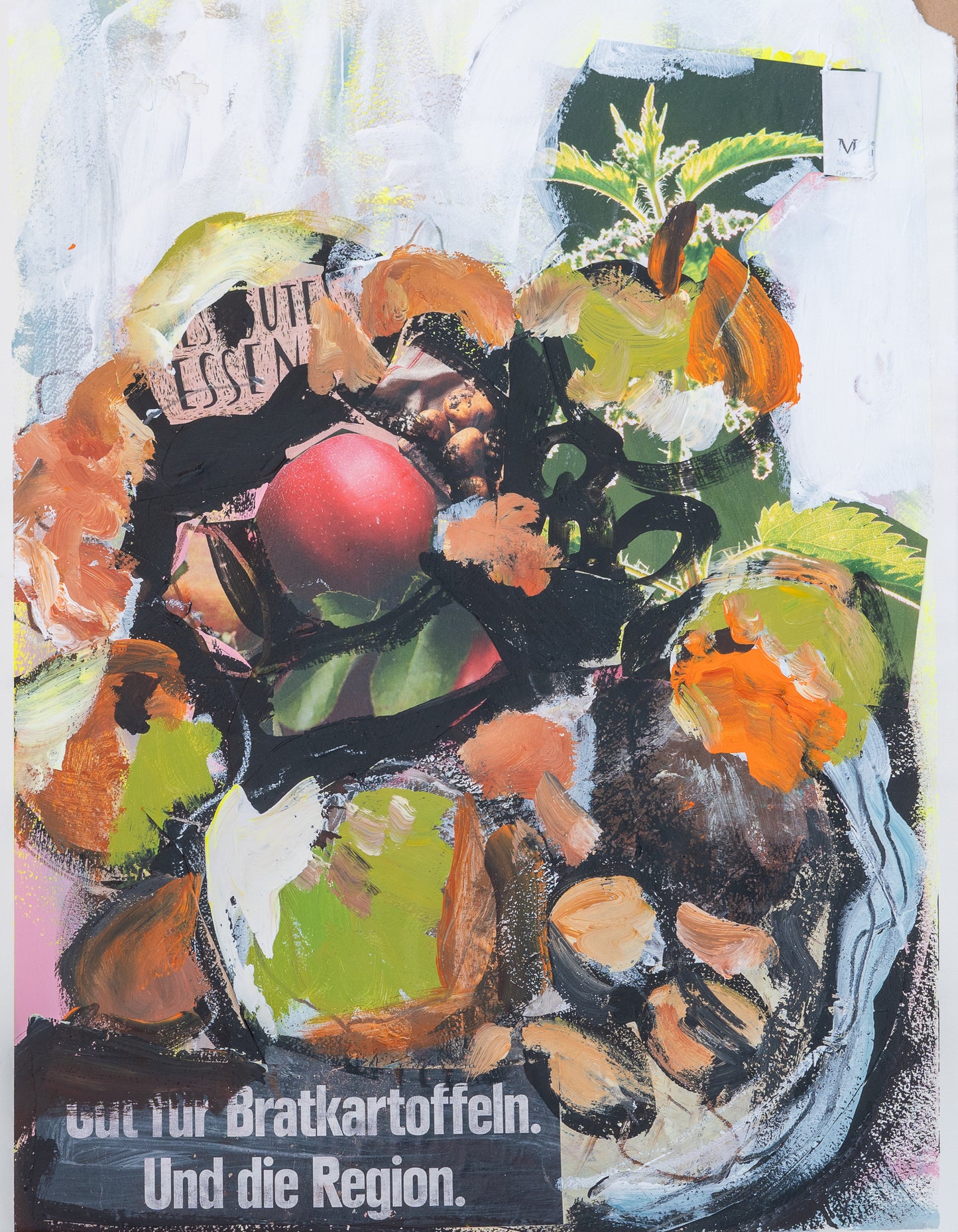 "Bratkartoffeln aus der Region" - Acryl auf Büttenpapier von Margit Heuser